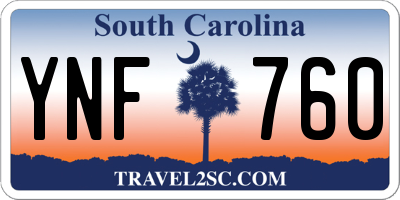 SC license plate YNF760