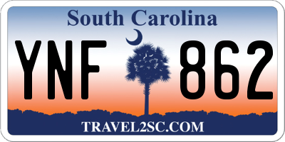 SC license plate YNF862
