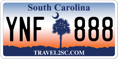 SC license plate YNF888