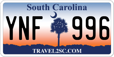 SC license plate YNF996