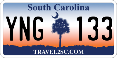 SC license plate YNG133