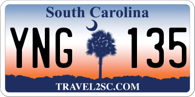 SC license plate YNG135