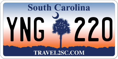 SC license plate YNG220