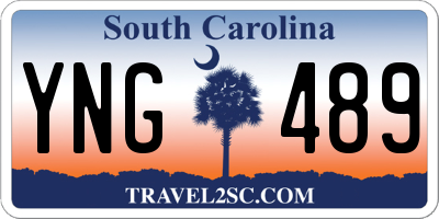 SC license plate YNG489