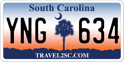 SC license plate YNG634