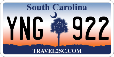 SC license plate YNG922