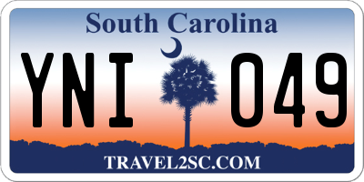 SC license plate YNI049