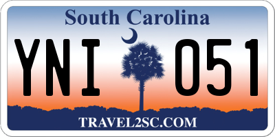 SC license plate YNI051