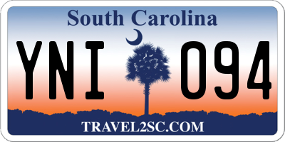 SC license plate YNI094