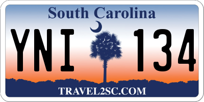 SC license plate YNI134