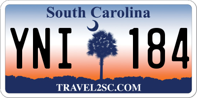 SC license plate YNI184