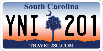 SC license plate YNI201