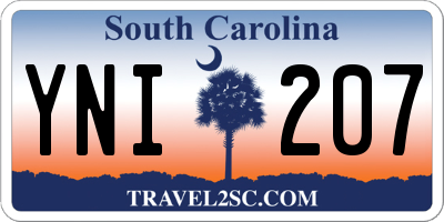 SC license plate YNI207