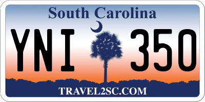 SC license plate YNI350