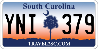 SC license plate YNI379