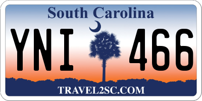 SC license plate YNI466