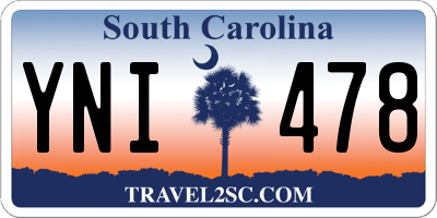 SC license plate YNI478