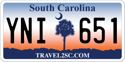SC license plate YNI651