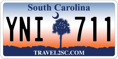 SC license plate YNI711