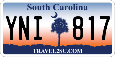 SC license plate YNI817
