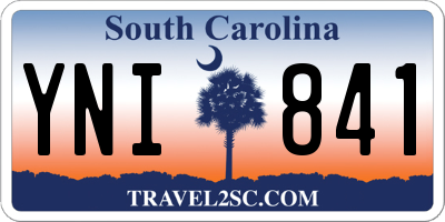 SC license plate YNI841