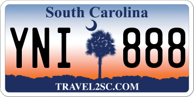 SC license plate YNI888