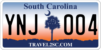 SC license plate YNJ004
