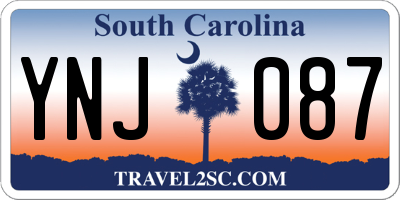 SC license plate YNJ087