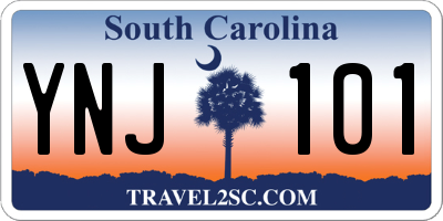 SC license plate YNJ101