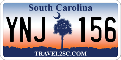 SC license plate YNJ156