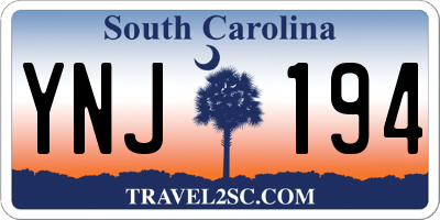SC license plate YNJ194