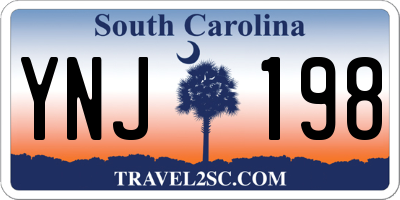 SC license plate YNJ198