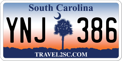 SC license plate YNJ386
