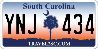 SC license plate YNJ434