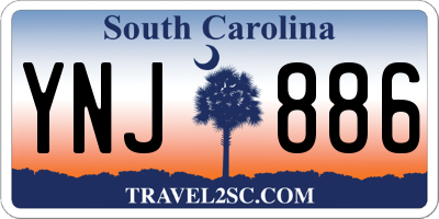 SC license plate YNJ886