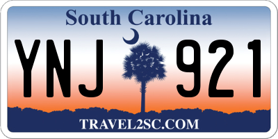 SC license plate YNJ921