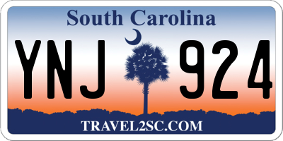 SC license plate YNJ924