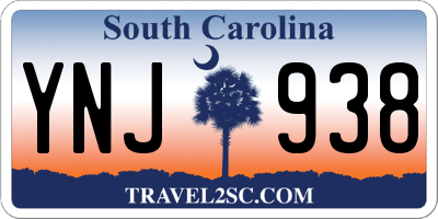 SC license plate YNJ938