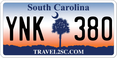 SC license plate YNK380