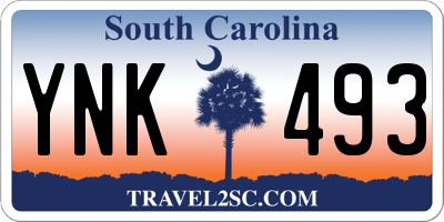 SC license plate YNK493
