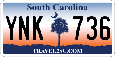 SC license plate YNK736