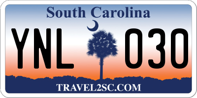 SC license plate YNL030