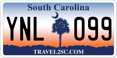 SC license plate YNL099