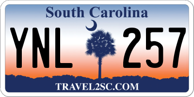 SC license plate YNL257