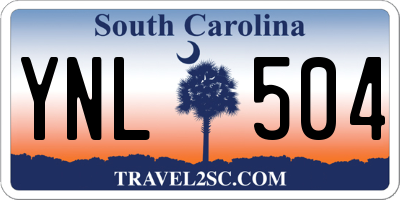 SC license plate YNL504