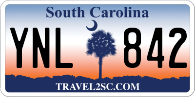 SC license plate YNL842