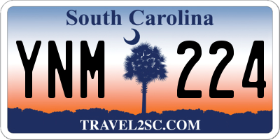 SC license plate YNM224