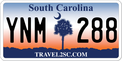 SC license plate YNM288