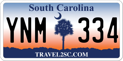 SC license plate YNM334