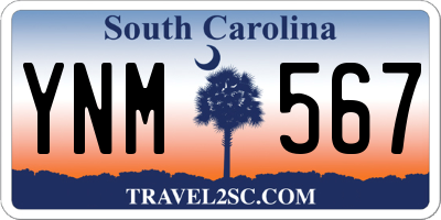 SC license plate YNM567